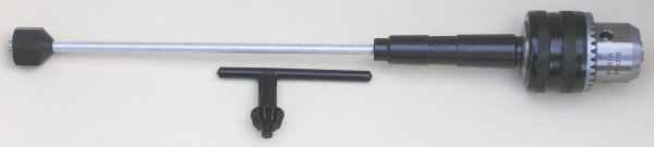 Drill chuck with fitted drawbar and nut