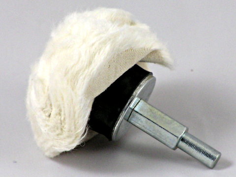 Dome Polishing Mop 110mm, polishes inside bowls and goblets