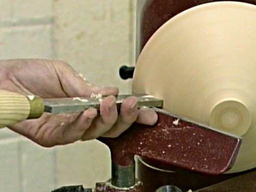 scraping the outside of a bowl